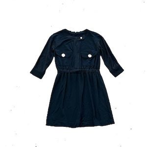 Black dress w/ pockets and gold buttons